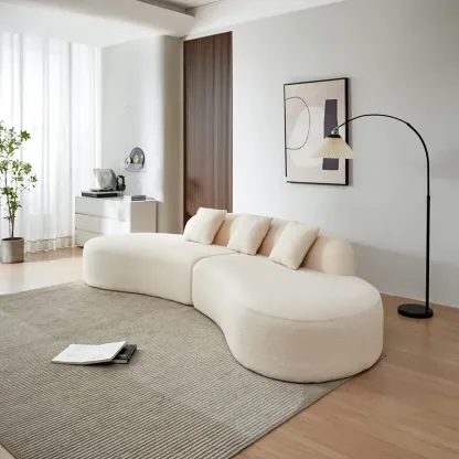 119.3" Modern Curved Sectional Sofa