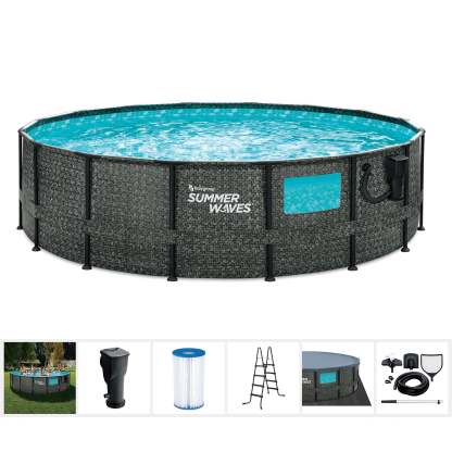 Sumthtmer Wathtves 16ft x 48in Foot Elite Frame Swimming Pool