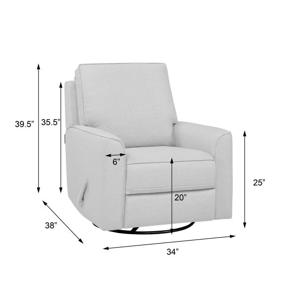 True Innovations Paxley Fabric Swivel Glider Recliner