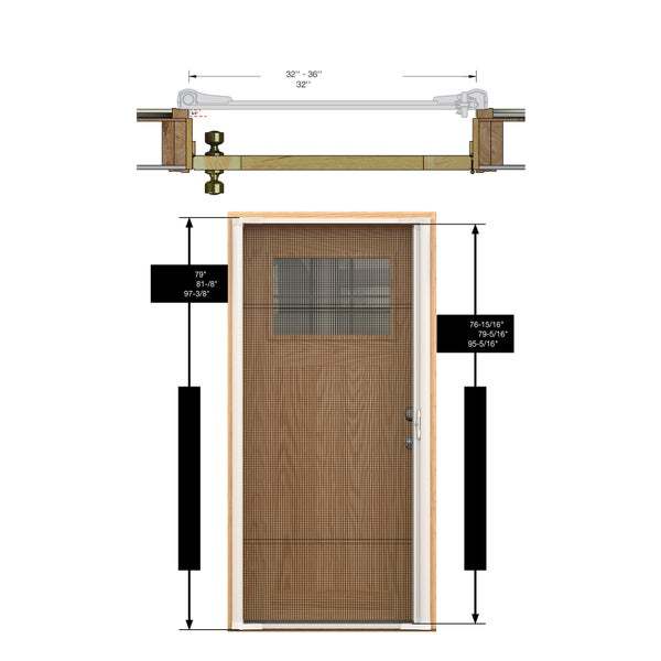 Cool Retractable Screen Door for Single Door Opening