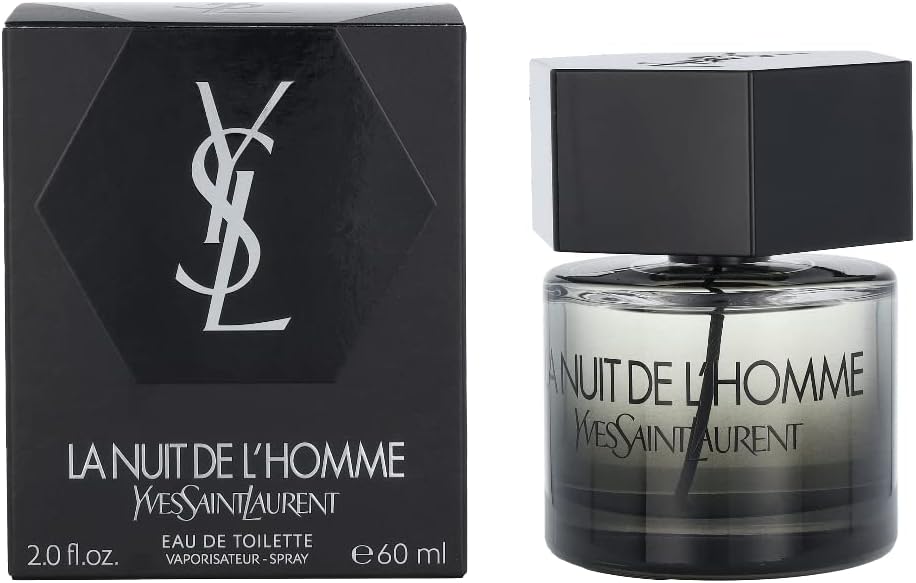 Yvthtes Saithtnt Lauthtrent La Nuit De LHomme for Men 2 oz EDT Spray