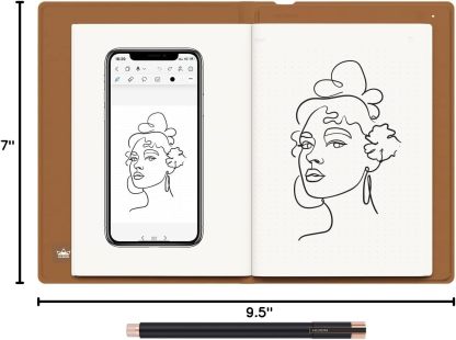2-in-1 Digital Notebook Drawing Tablet With Battery-free Pen, Bluetooth Wireless Paper Tablet Electronic Writing Pad