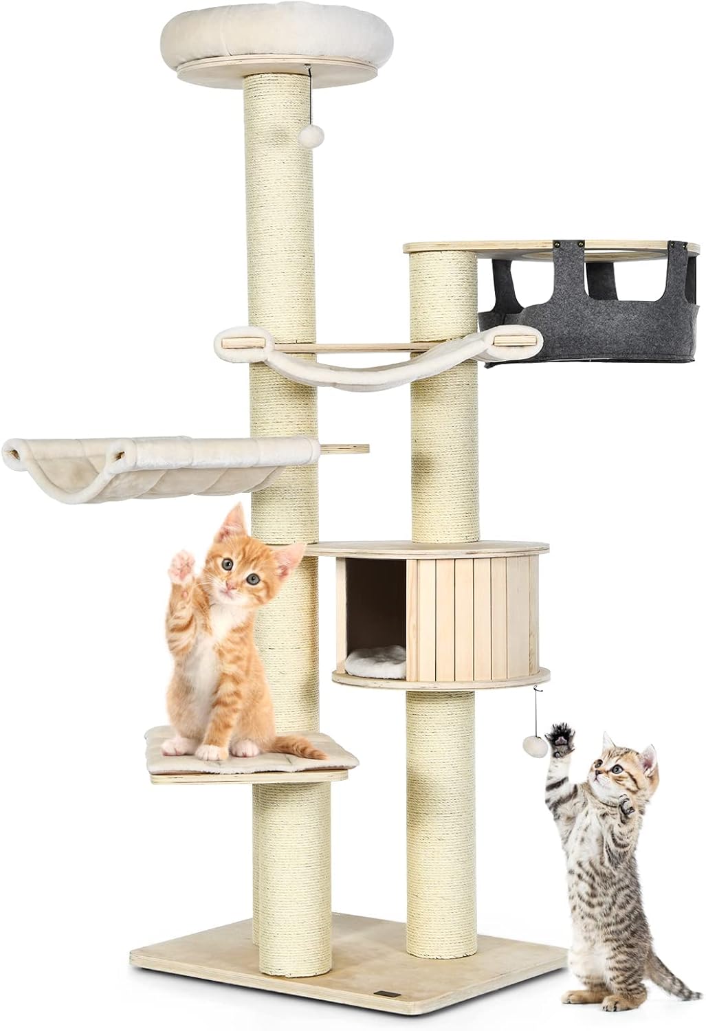 Large Cat Tree, Multi-Level Tall Cat Tower