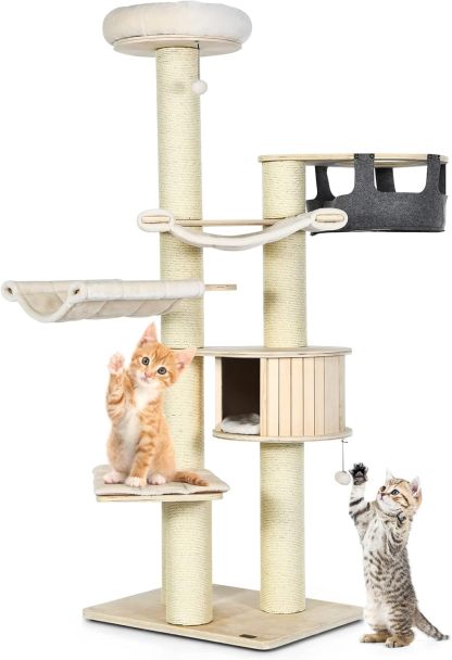 Large Cat Tree, Multi-Level Tall Cat Tower