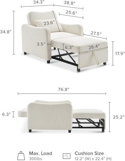 4-in-1 Convertible Sleeper Chair Bed
