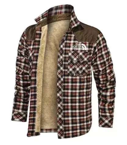 HRISTMAS BIG SALE 2023 Fashion Plaid Print Men's Coat With Pockets
