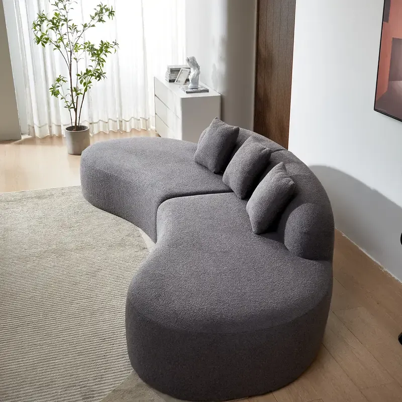 119.3" Modern Curved Sectional Sofa
