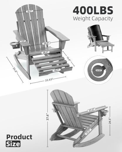 Folding Adirondack Rocking Chair