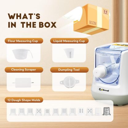 CGOLDthtENWALL Automatic Pasta Maker Machine Electric