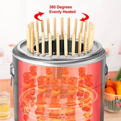 Portable Smokeless Barbecue Charcoal Barrel Grill
