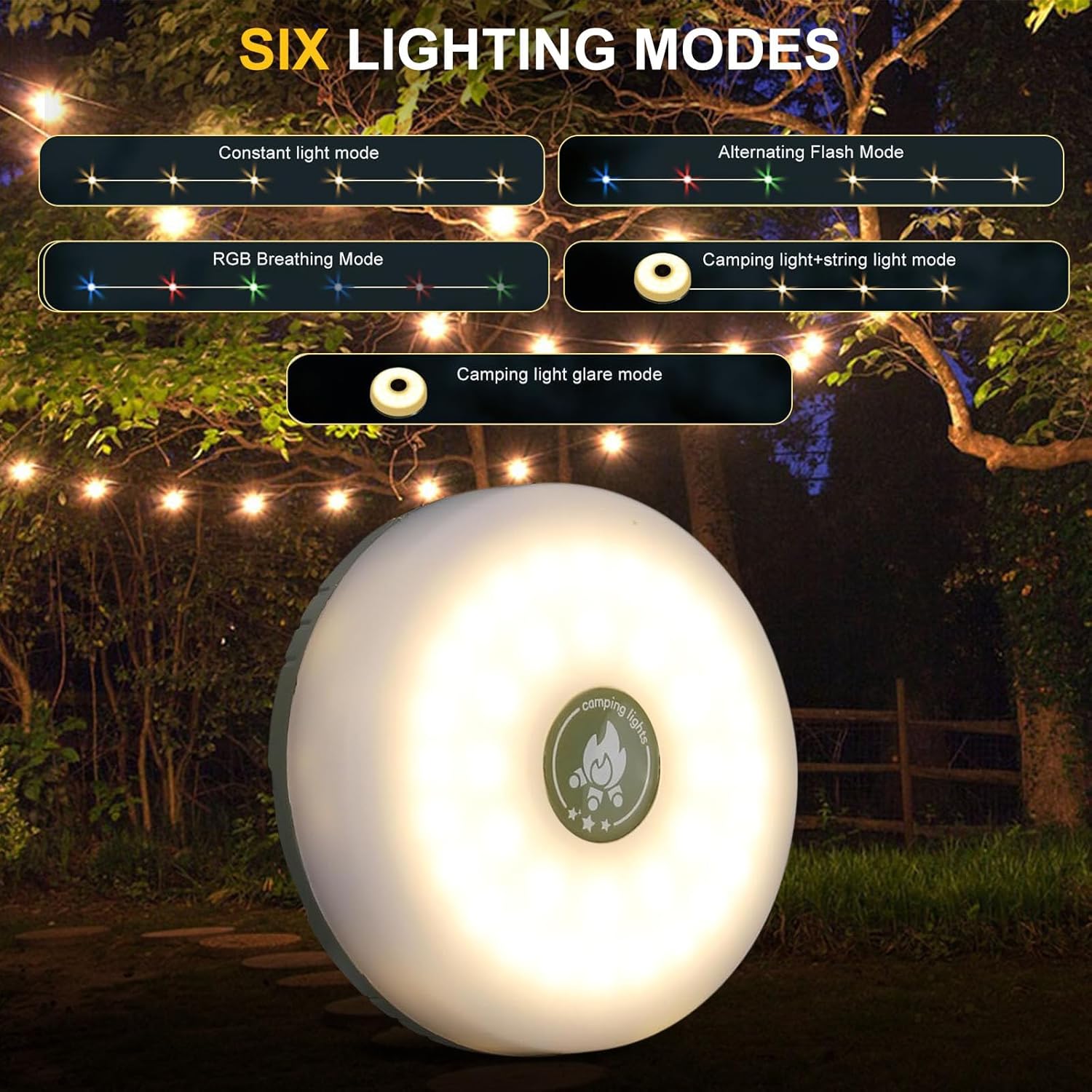 Camping String Lights - 6 Modes