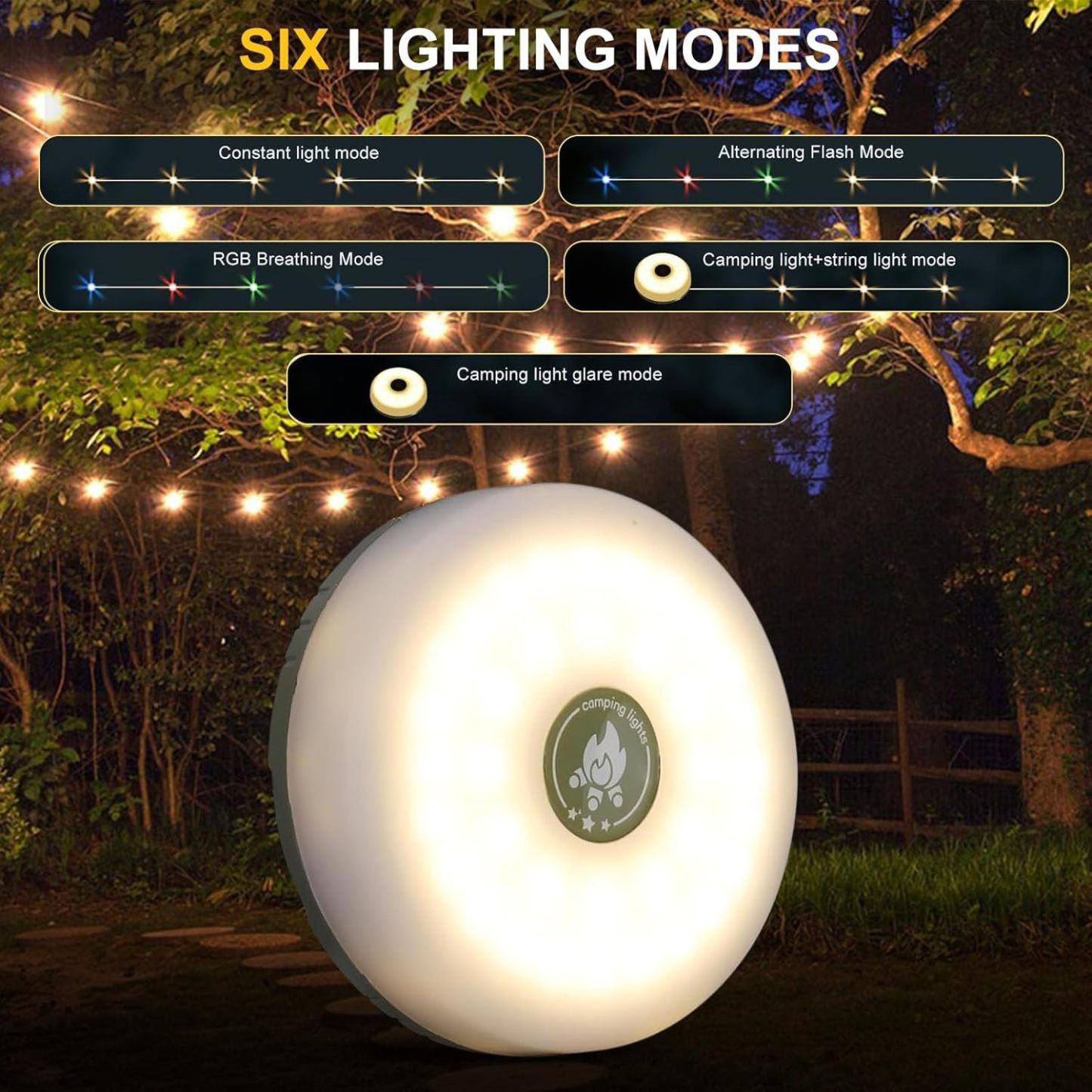 Camping String Lights - 6 Modes