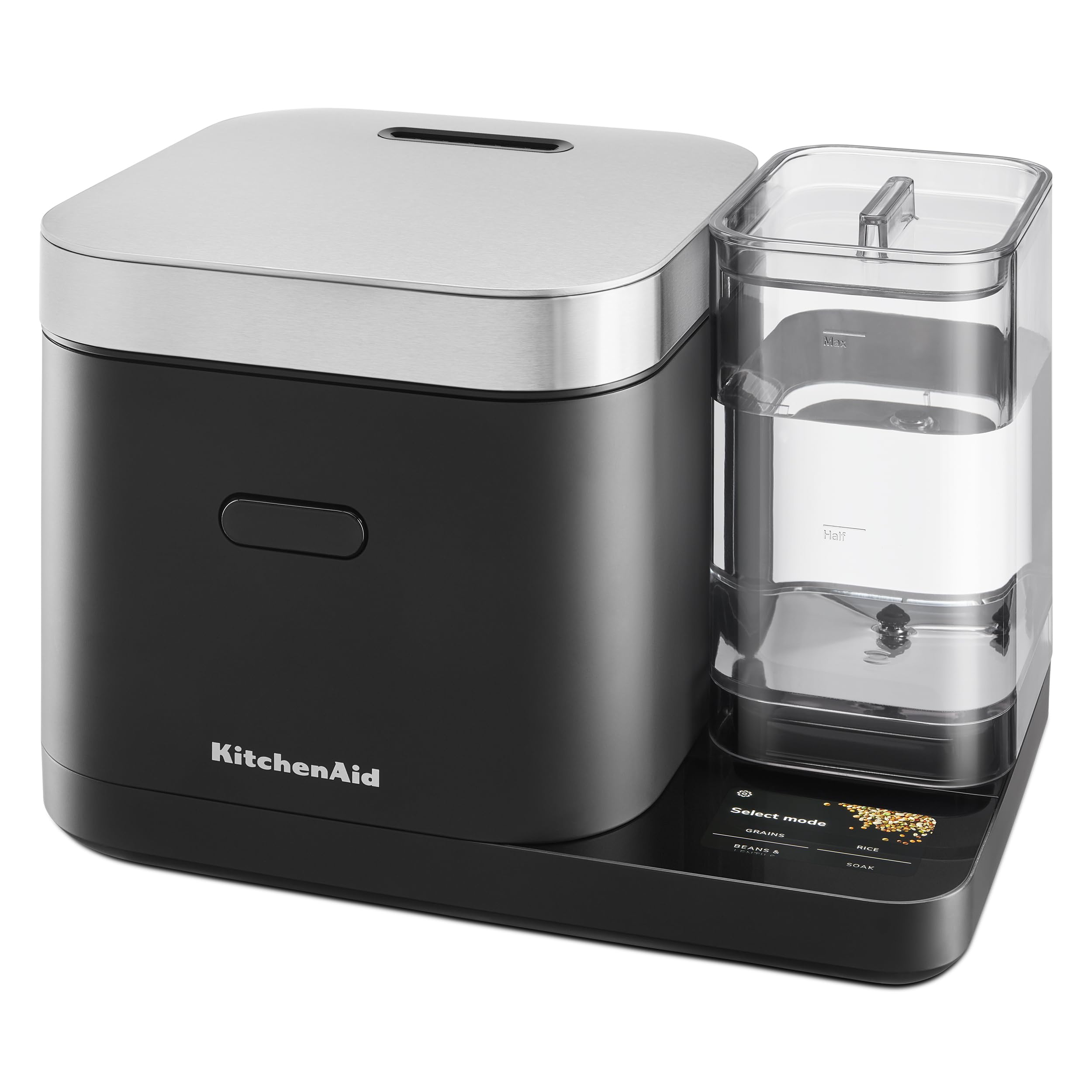 KitchthtenAid Grain and Rice Cooker 8 Cup with Automatically Sensing Integrated Scale + Water Tank, KGC3155BM