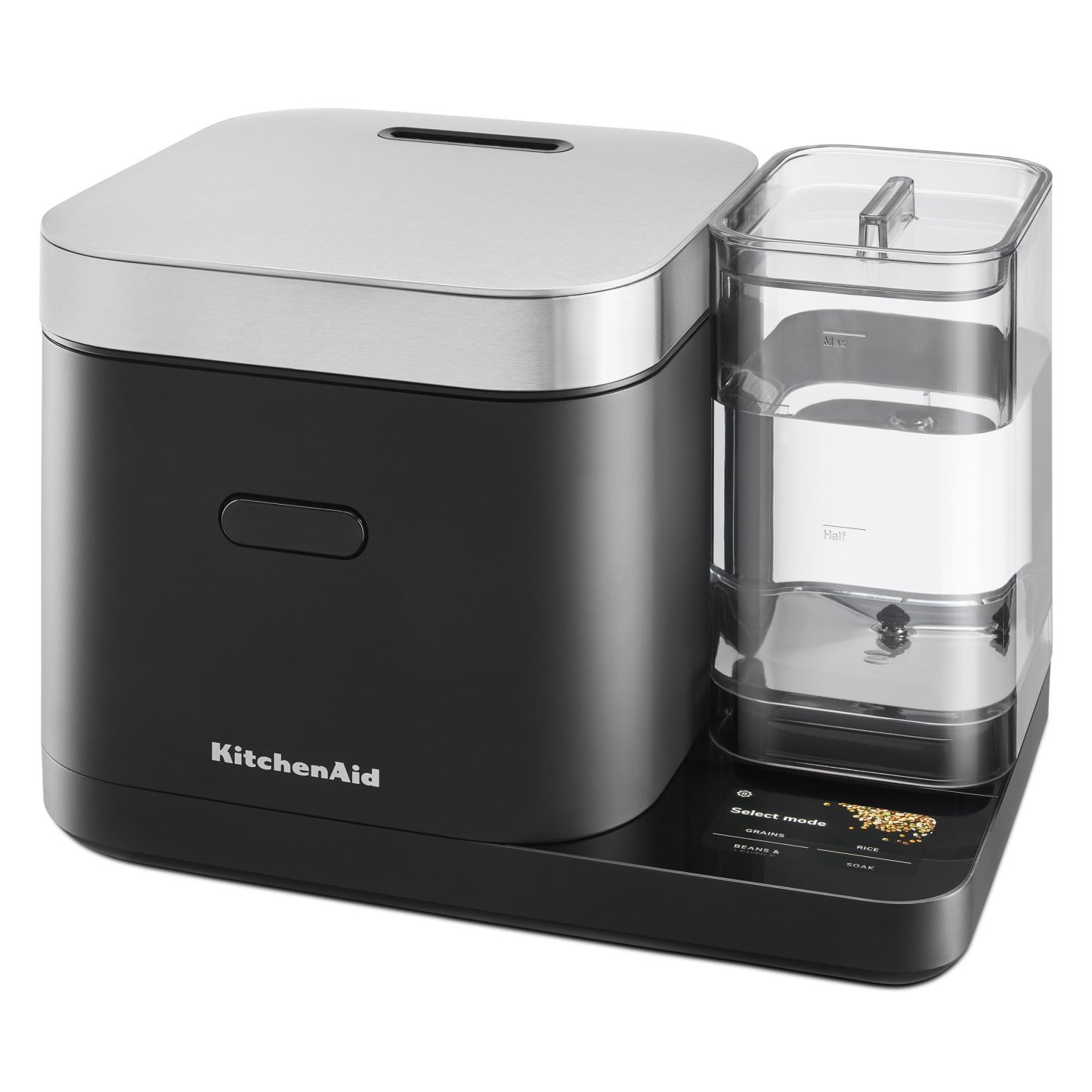 KitchthtenAid Grain and Rice Cooker 8 Cup with Automatically Sensing Integrated Scale + Water Tank, KGC3155BM