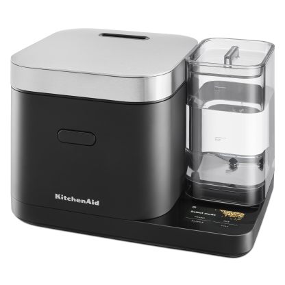 KitchthtenAid Grain and Rice Cooker 8 Cup with Automatically Sensing Integrated Scale + Water Tank, KGC3155BM