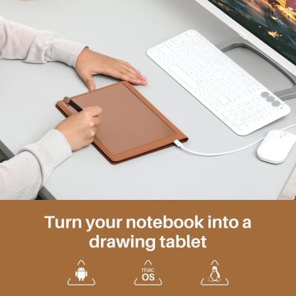 2-in-1 Digital Notebook Drawing Tablet With Battery-free Pen, Bluetooth Wireless Paper Tablet Electronic Writing Pad
