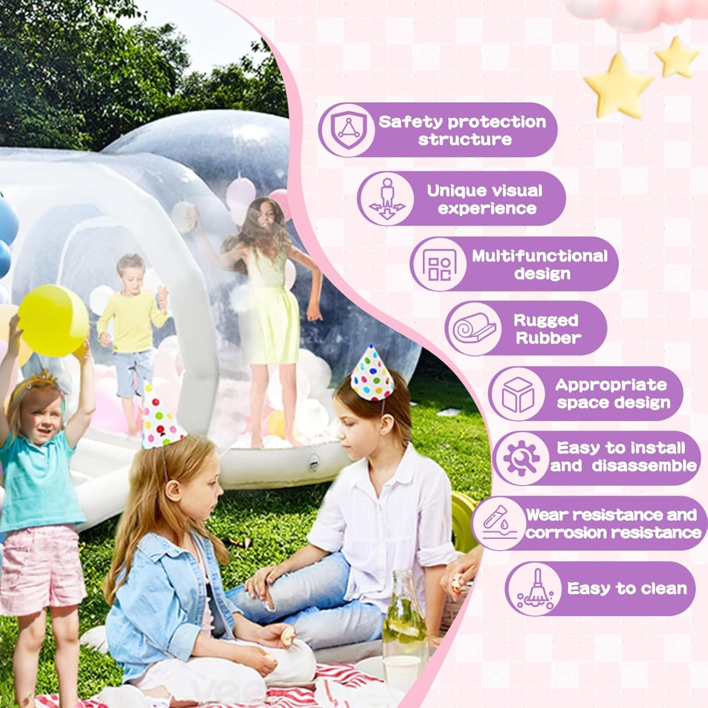 Inflatable Trampoline Bubble House For Children's Party