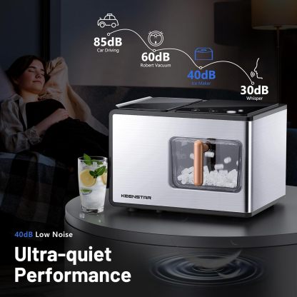 KEENSTAR Countertop Nugget Ice Maker – V4.0 Newest Version