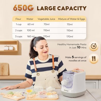 CGOLDthtENWALL Automatic Pasta Maker Machine Electric