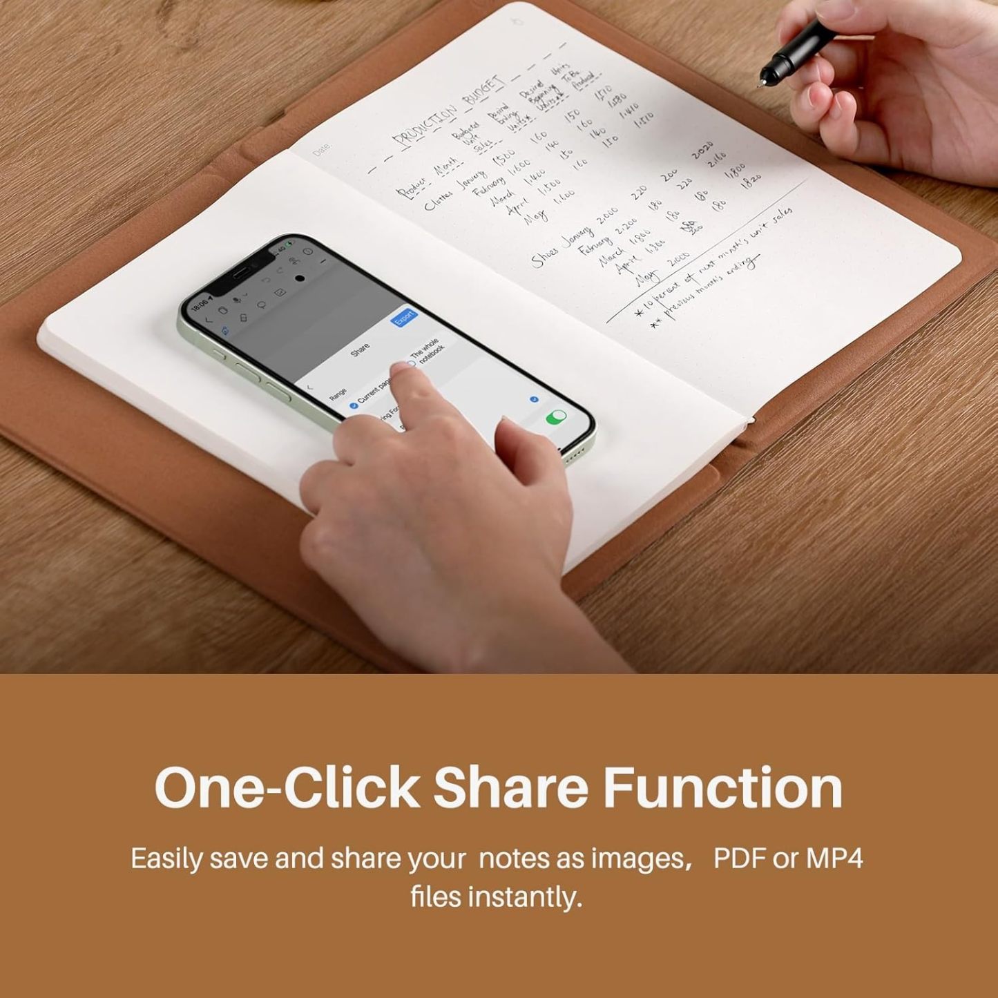 2-in-1 Digital Notebook Drawing Tablet With Battery-free Pen, Bluetooth Wireless Paper Tablet Electronic Writing Pad