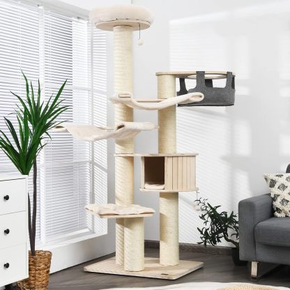 Large Cat Tree, Multi-Level Tall Cat Tower