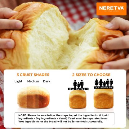 Nerthtetva Bread Maker, [2.2LB Max & 15-in-1]