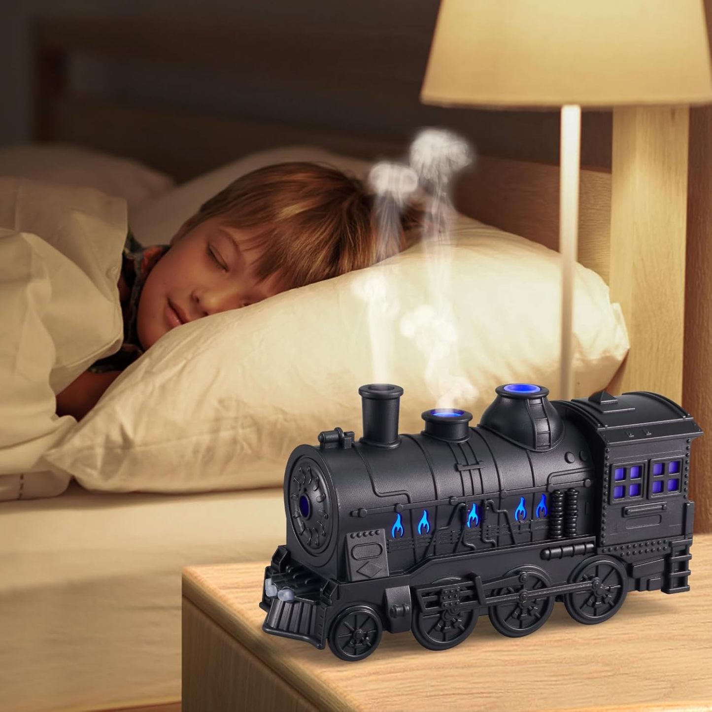 Cool Quiet Steam Train Looking Mist Air Humidifier Diffuser