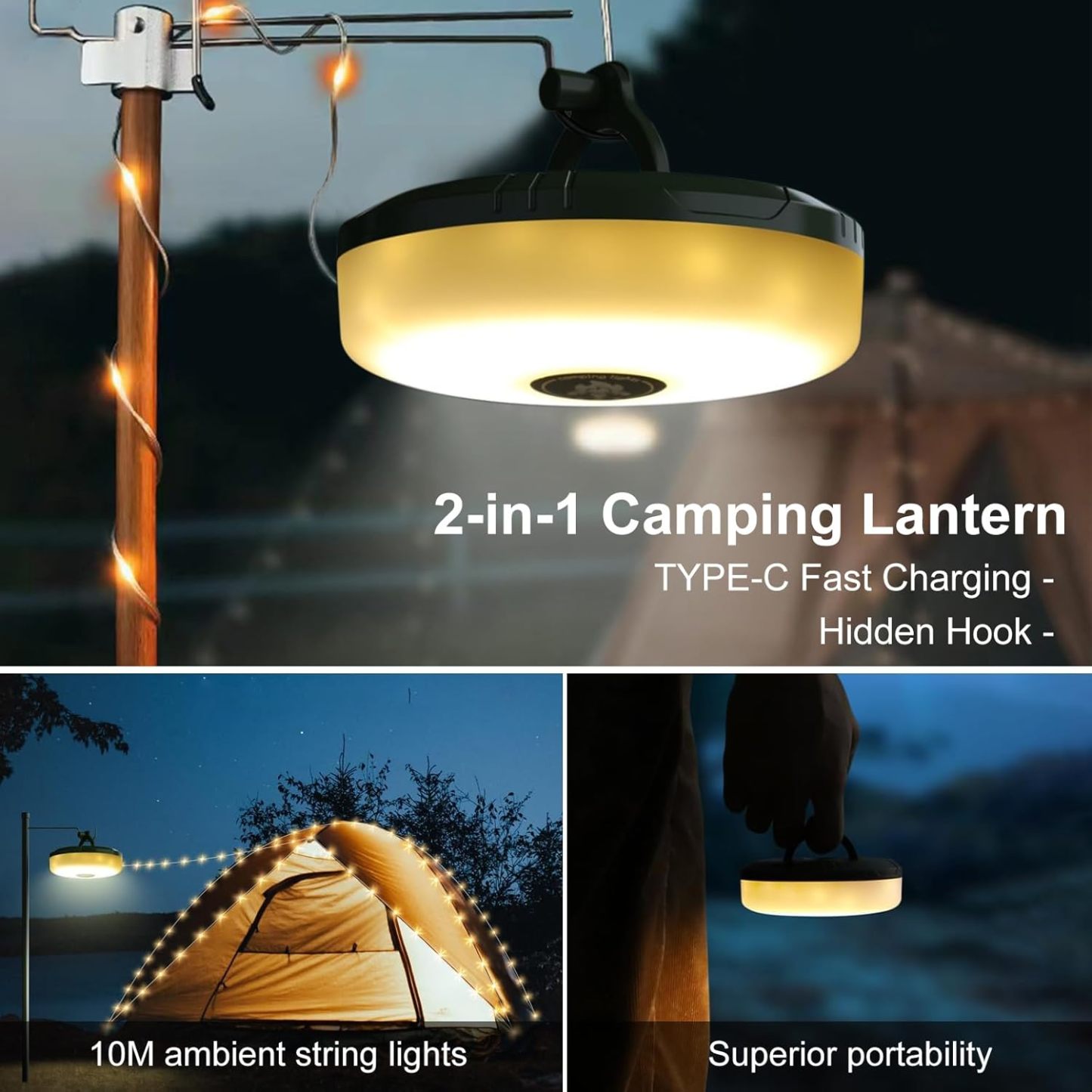 Camping String Lights - 6 Modes
