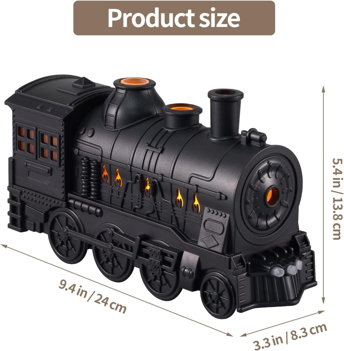 Cool Quiet Steam Train Looking Mist Air Humidifier Diffuser
