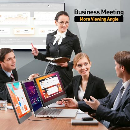 Lapthttop Screen Extender, 14.2" Portable Triple Monitor for Laptop with Full HD IPS Display,