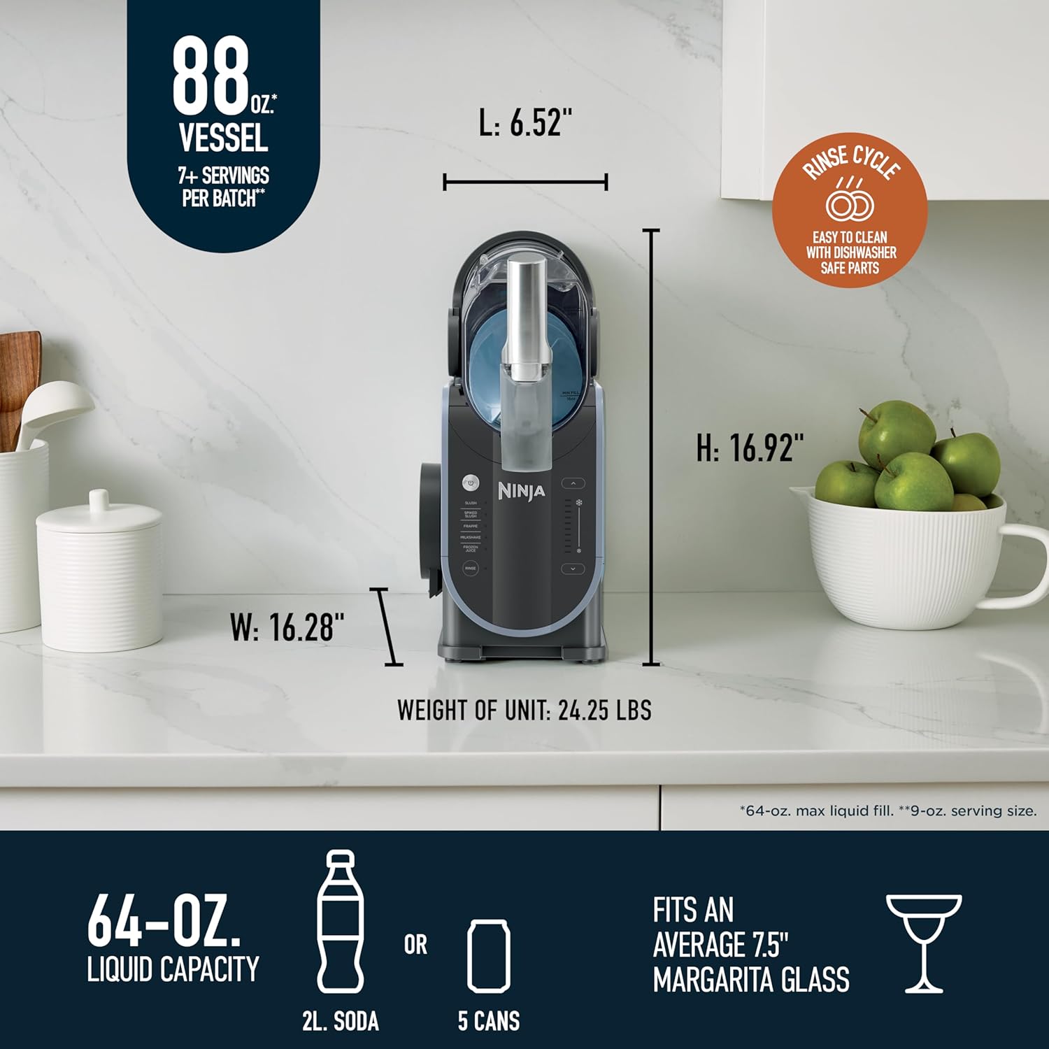 Nithtnja SLUSHi Professional Frozen Drink Maker 88oz FS301