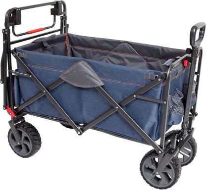 Mathtc Sports Deluxe Push Pull Folding Wagon with Brakes