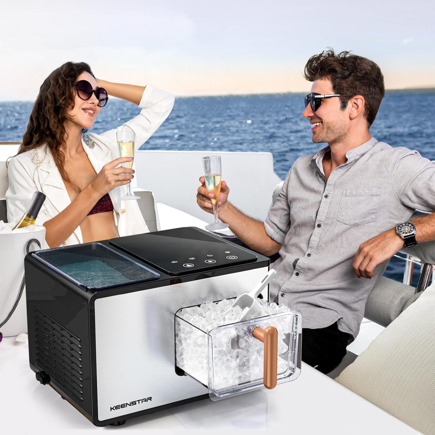 KEENSTAR Countertop Nugget Ice Maker – V4.0 Newest Version