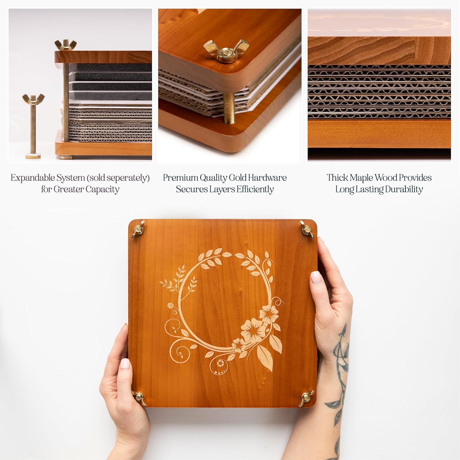 Premium Extra Large Wooden Flower Press