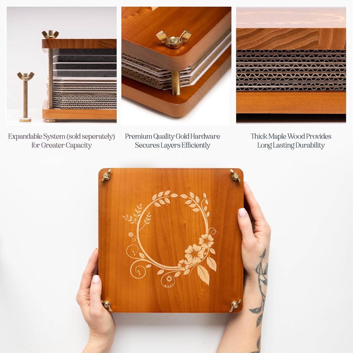 Premium Extra Large Wooden Flower Press