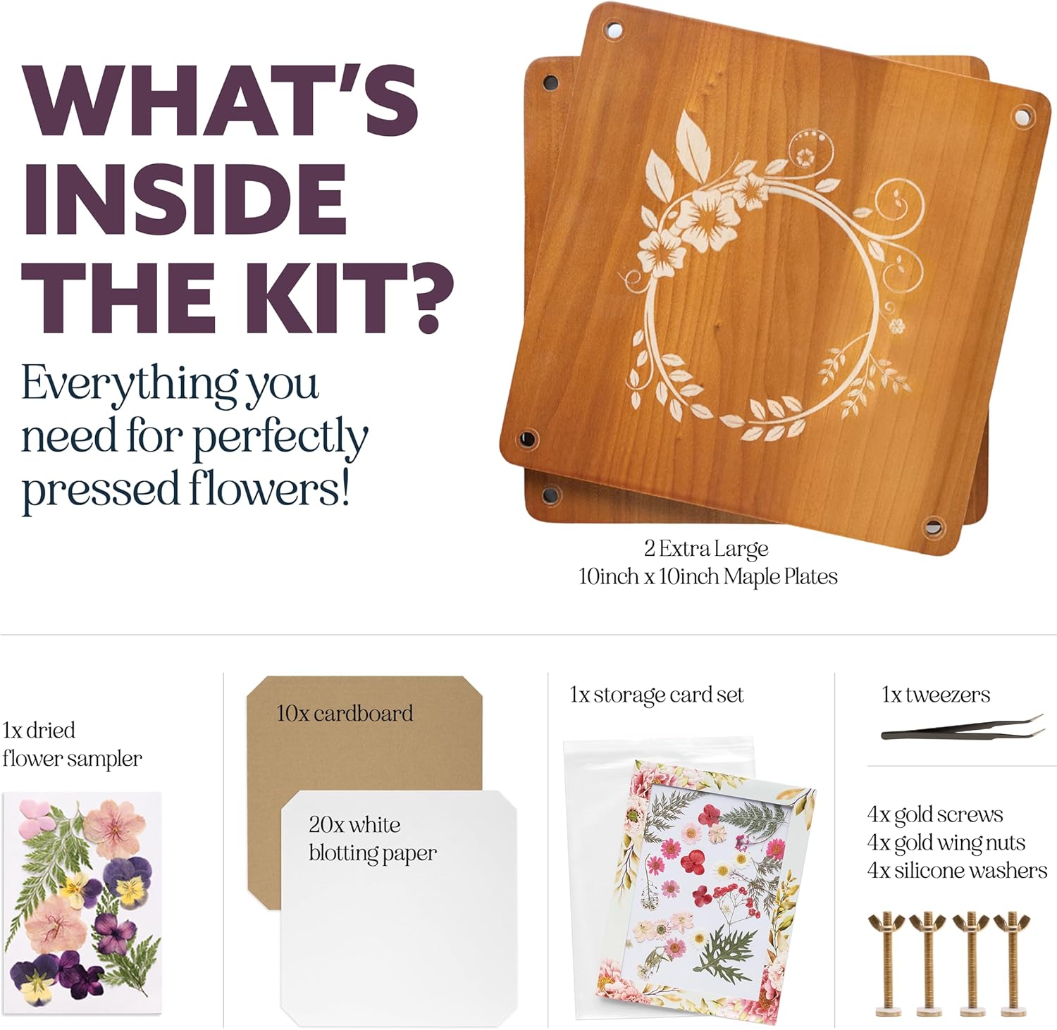 Premium Extra Large Wooden Flower Press