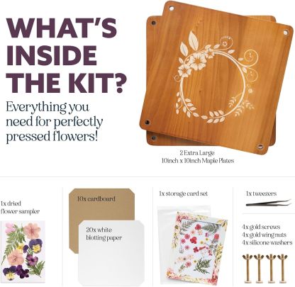 Premium Extra Large Wooden Flower Press