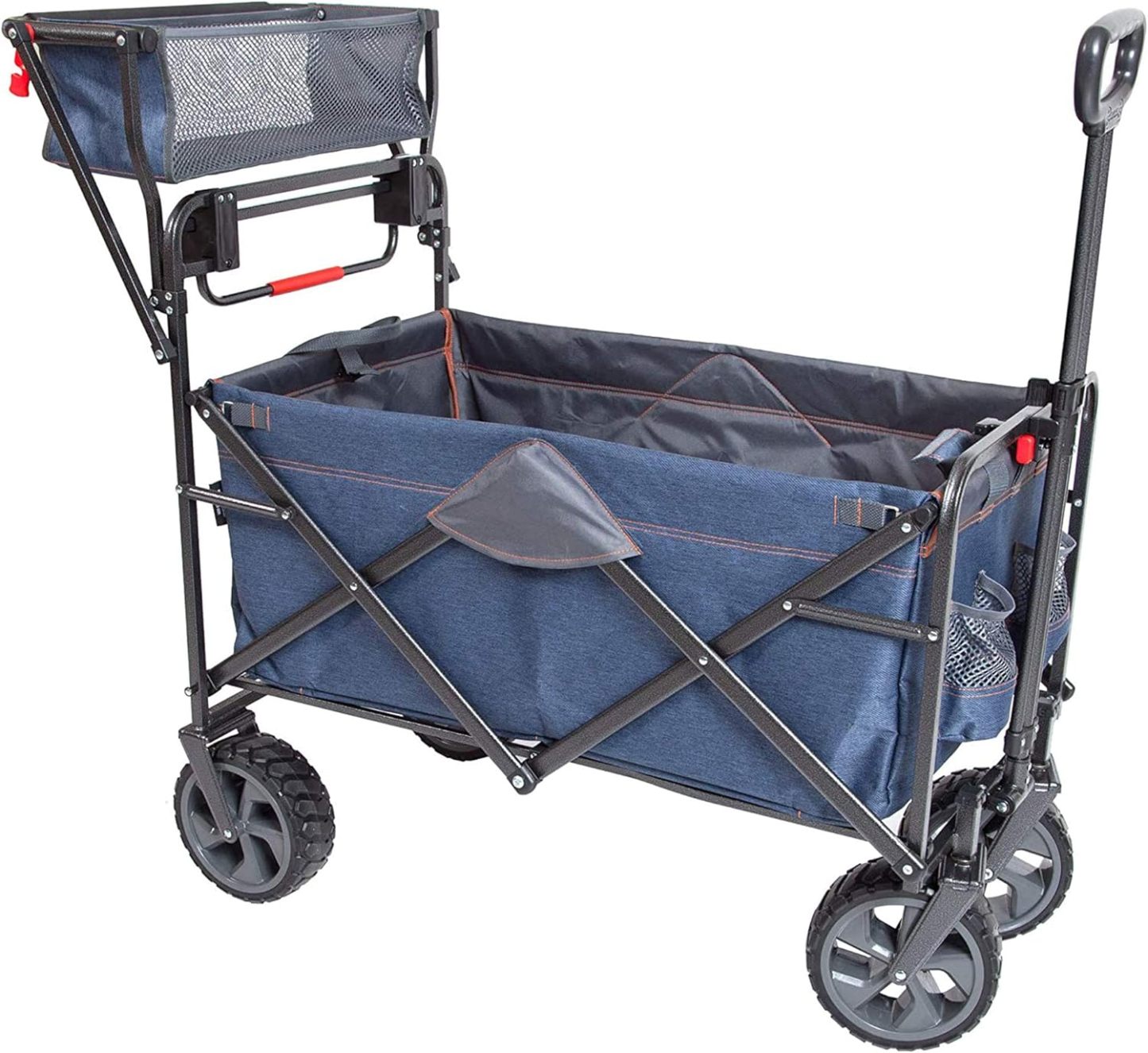 Mathtc Sports Deluxe Push Pull Folding Wagon with Brakes