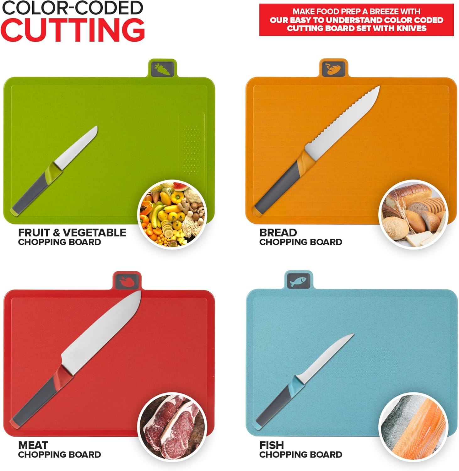 Smart Cutting Boards and Knife Set