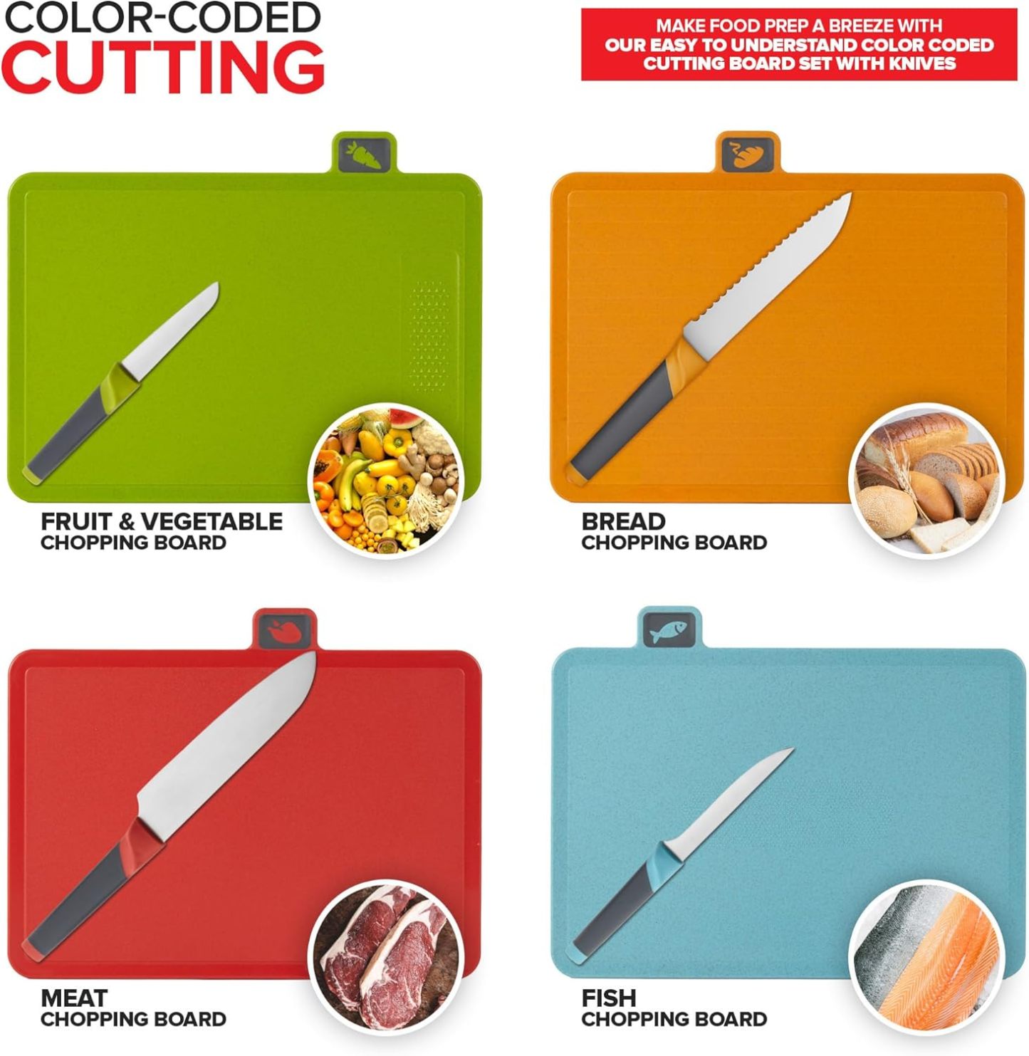 Smart Cutting Boards and Knife Set