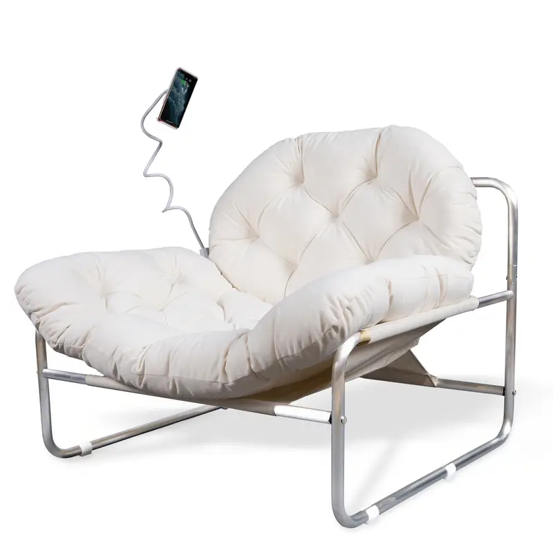 Comfy Oversized Modern Lazy Chair with Phone Holder