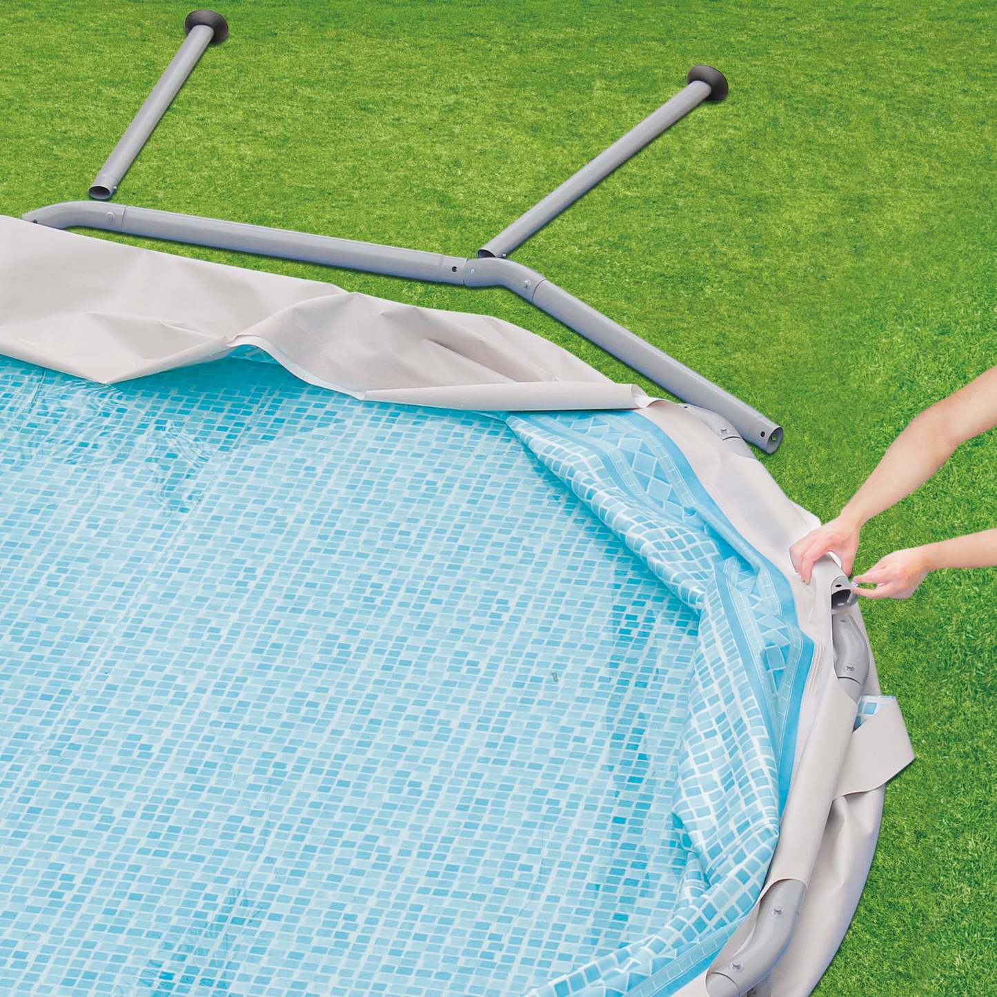 Sumthtmer Wathtves 16ft x 48in Foot Elite Frame Swimming Pool