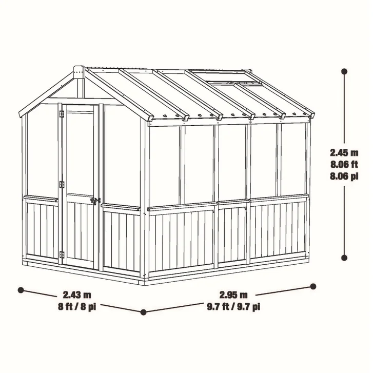 Yardistry 8' x 10' Greenhouse