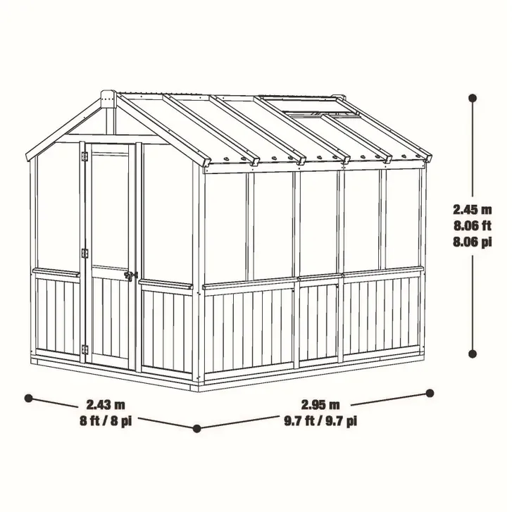 Yardistry 8' x 10' Greenhouse