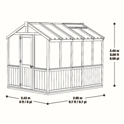 Yardistry 8' x 10' Greenhouse