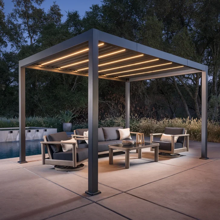 SunVilla Stratus 10' x 13' Motorized Louvered Pergola