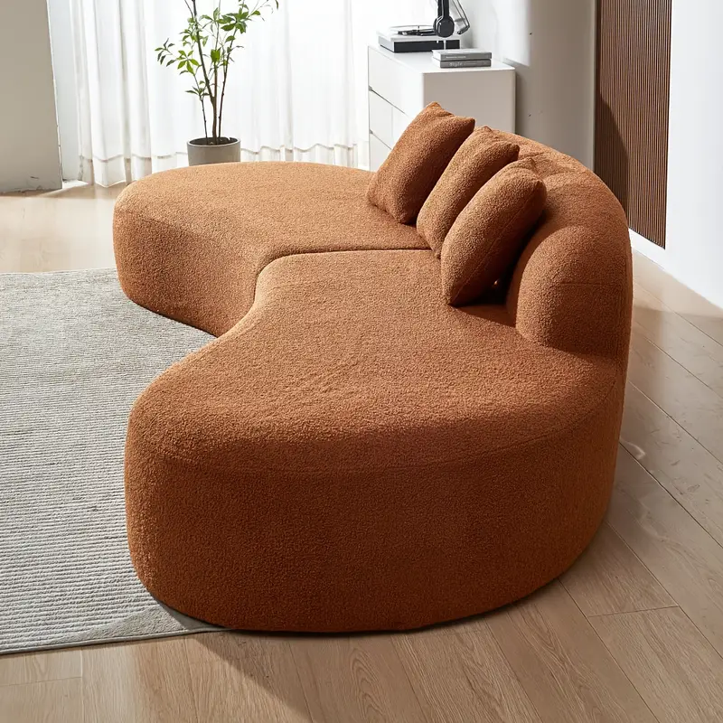 119.3" Modern Curved Sectional Sofa
