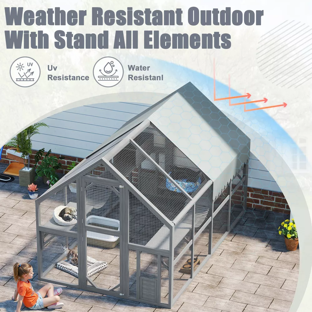 ORRD Large Outdoor Cat Enclosure for Multiple Cats