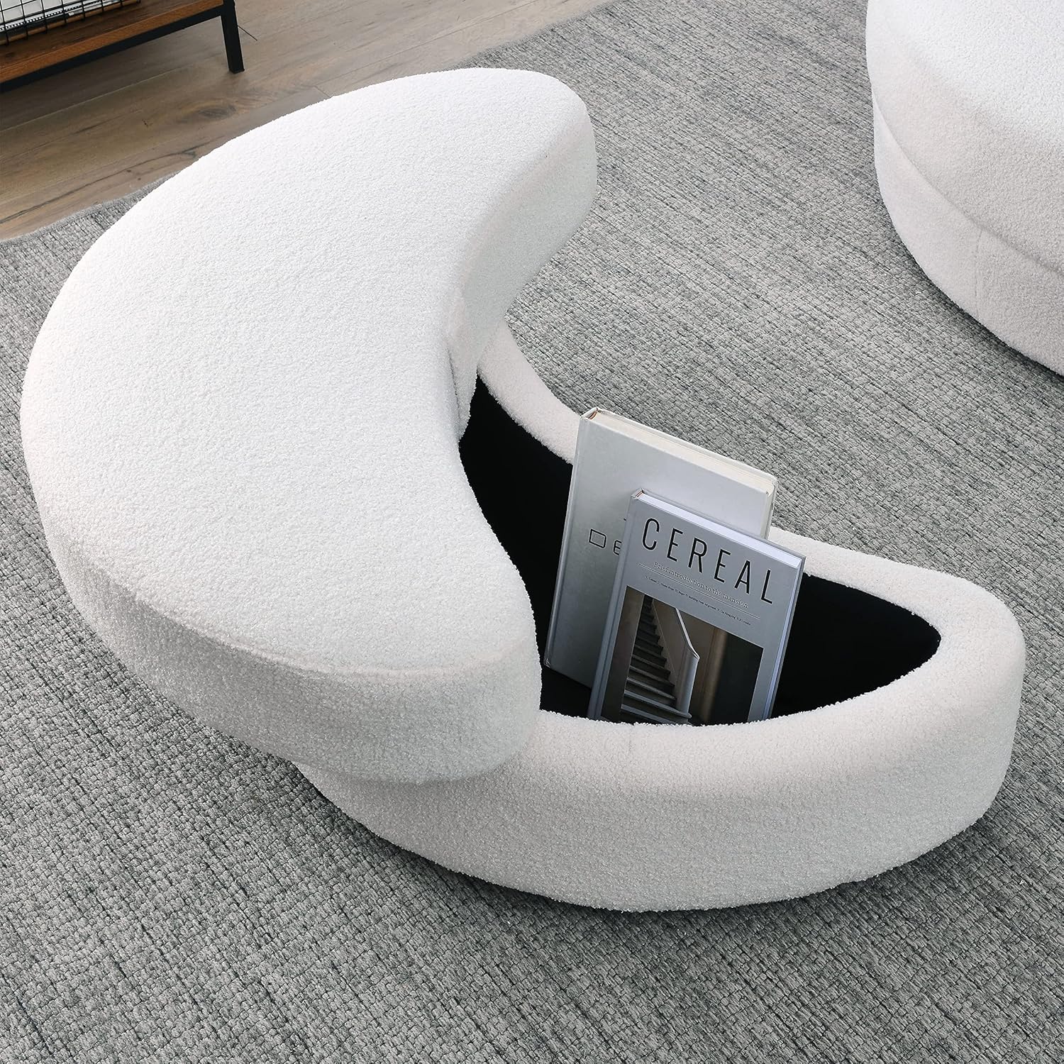 HomthtSof Swivel Accent Barrel Modern Grey Sofa Lounge Club Big Round Chair
