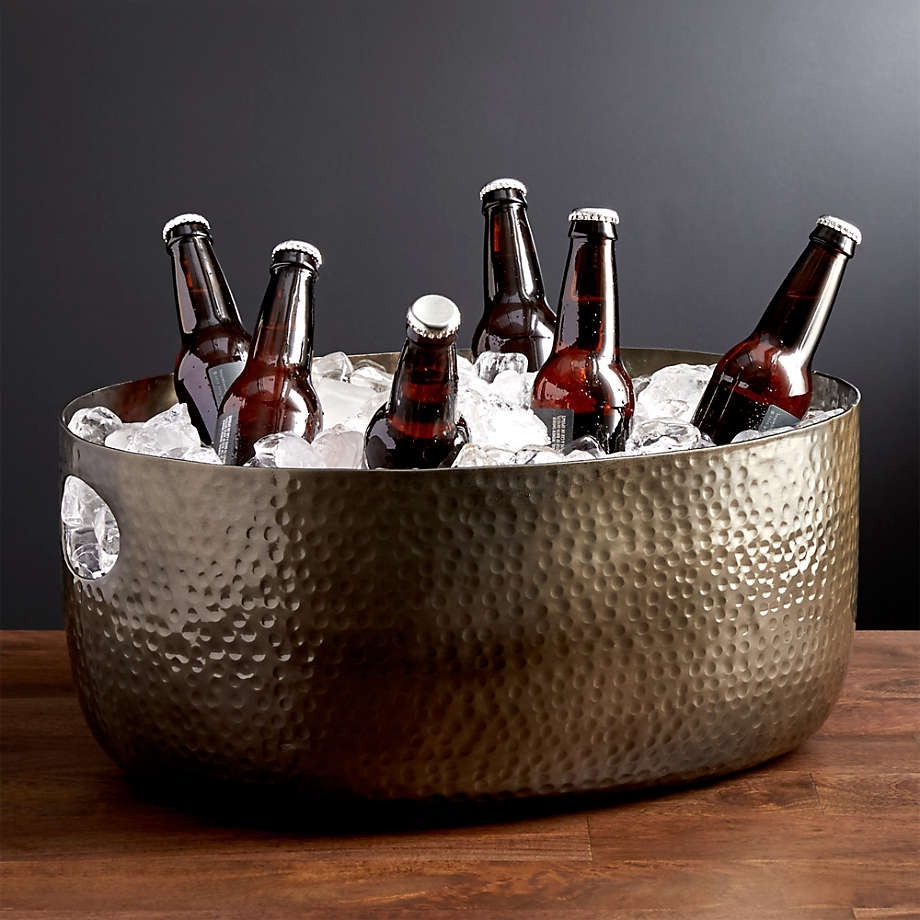 LAURIE GATES HAMMERRED BEVERAGE TUB